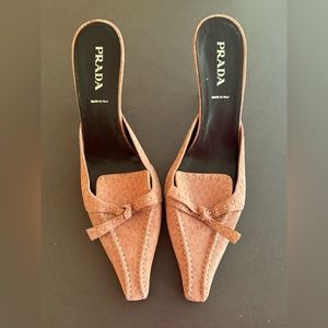 Vintage Prada Kitten Heel Mules